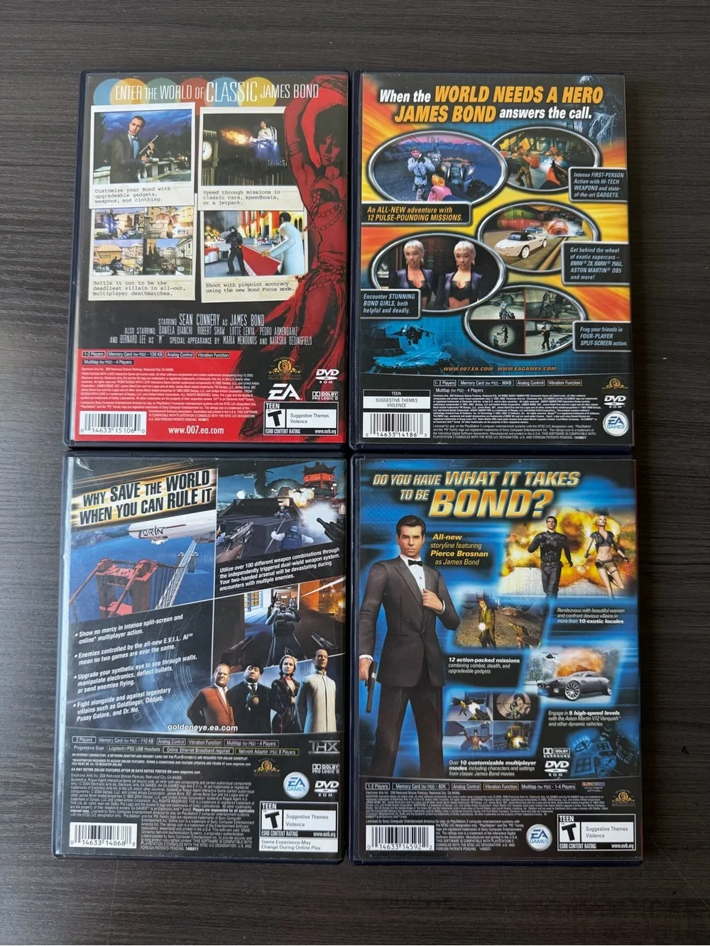 PlayStation 2 007 James Bond 4-Game Bundle - Nightfire From Russia With Love CIB